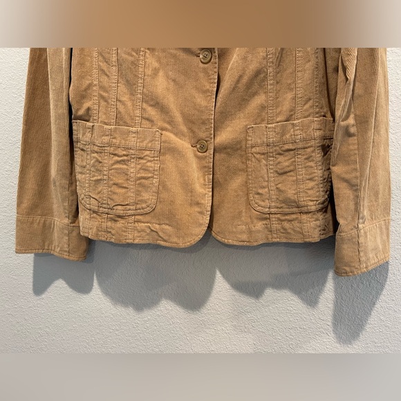 Y2K Camel Corduroy Jacket 2 Button Blazer Front Pockets Light Brown Size XL NWT - Picture 3 of 10
